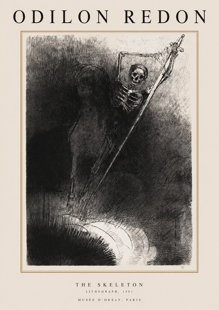 Odilon Redon The Skeleton No1 - Póster