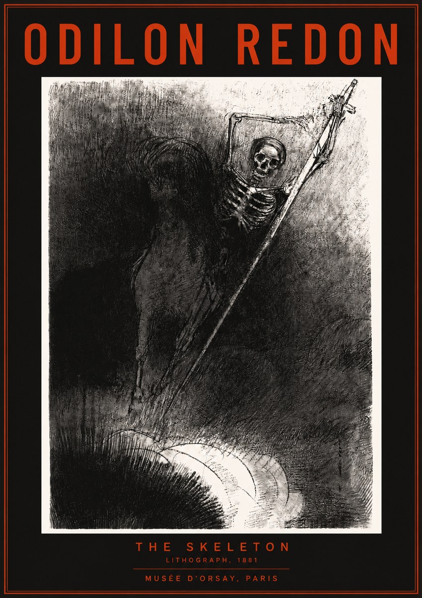 Odilon Redon The Skeleton No2 - Póster