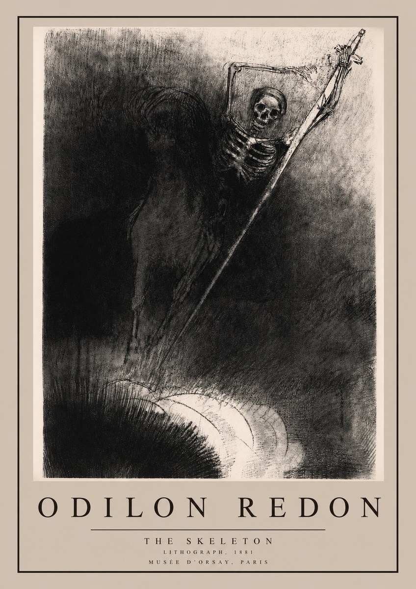 Odilon Redon The Skeleton No3 - Póster