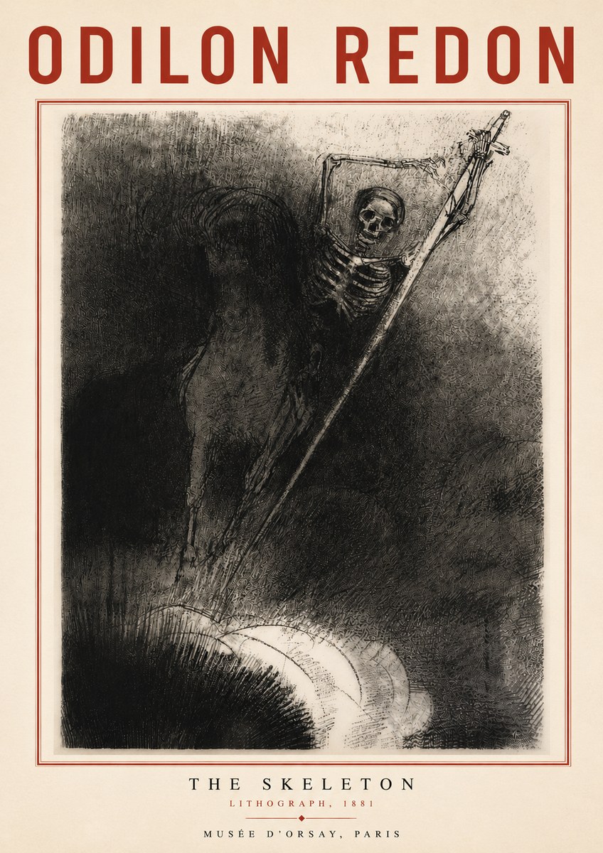 Odilon Redon The Skeleton No5 - Póster