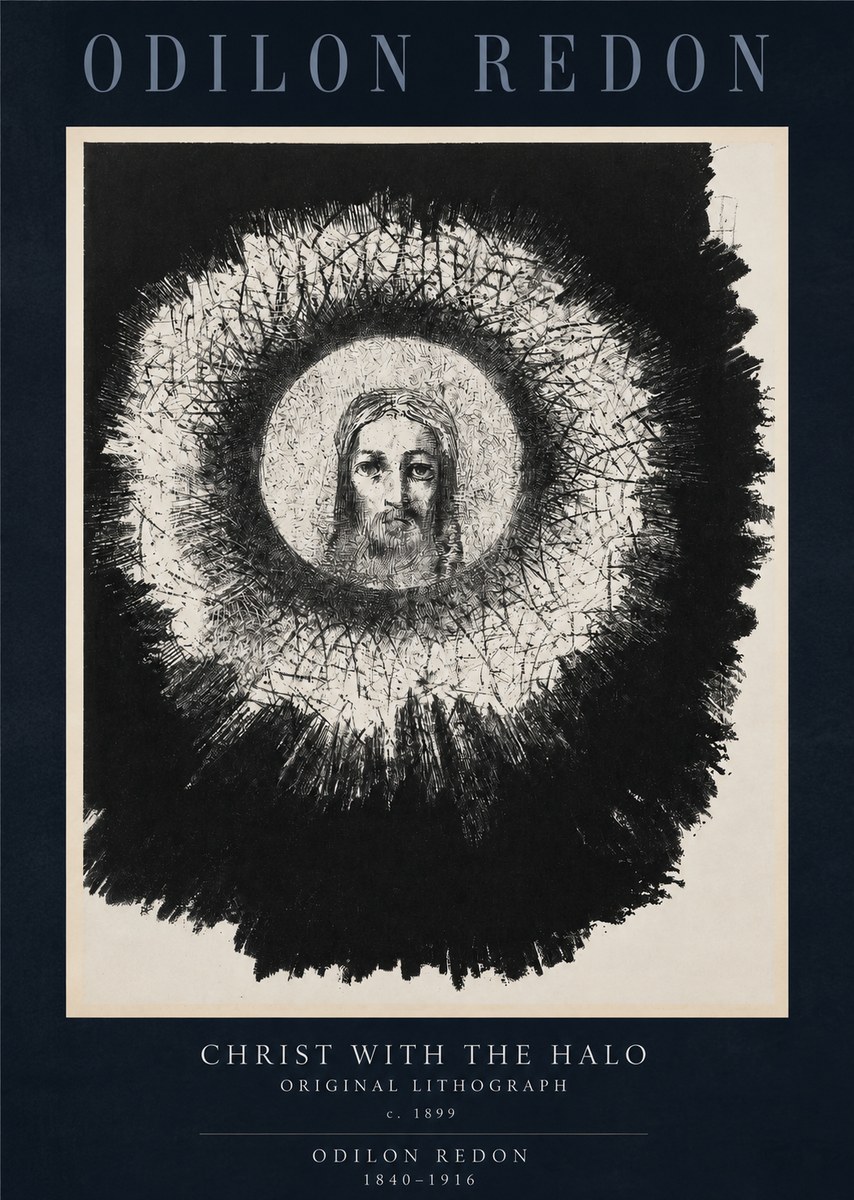 Odilon Redon Christ with the Halo No2 - Póster