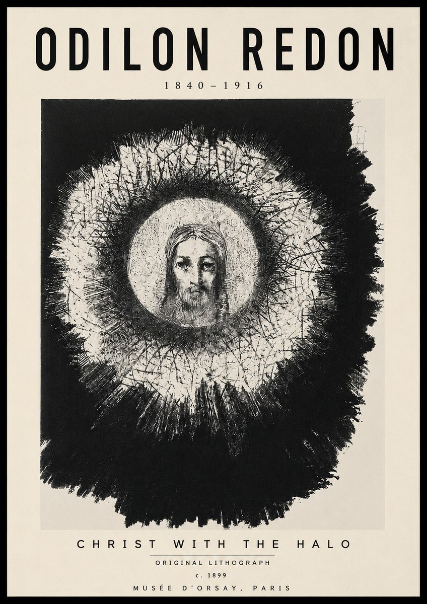 Odilon Redon Christ with the Halo No4 - Póster