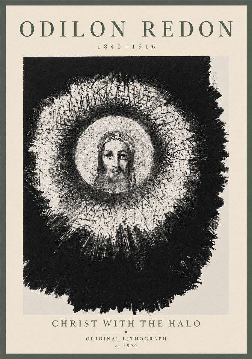Odilon Redon Christ with the Halo No5 - Póster