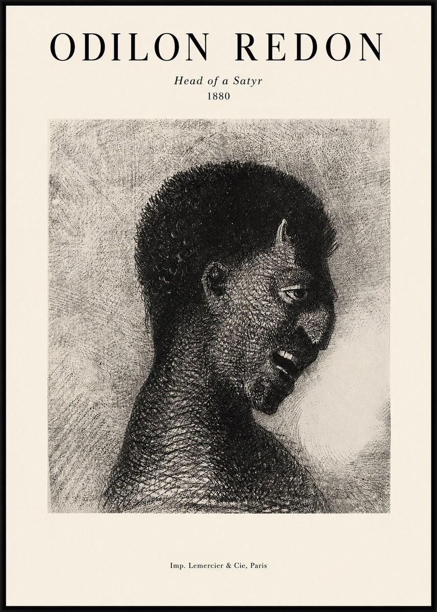 Odilon Redon Head of a Satyr No1 - Póster