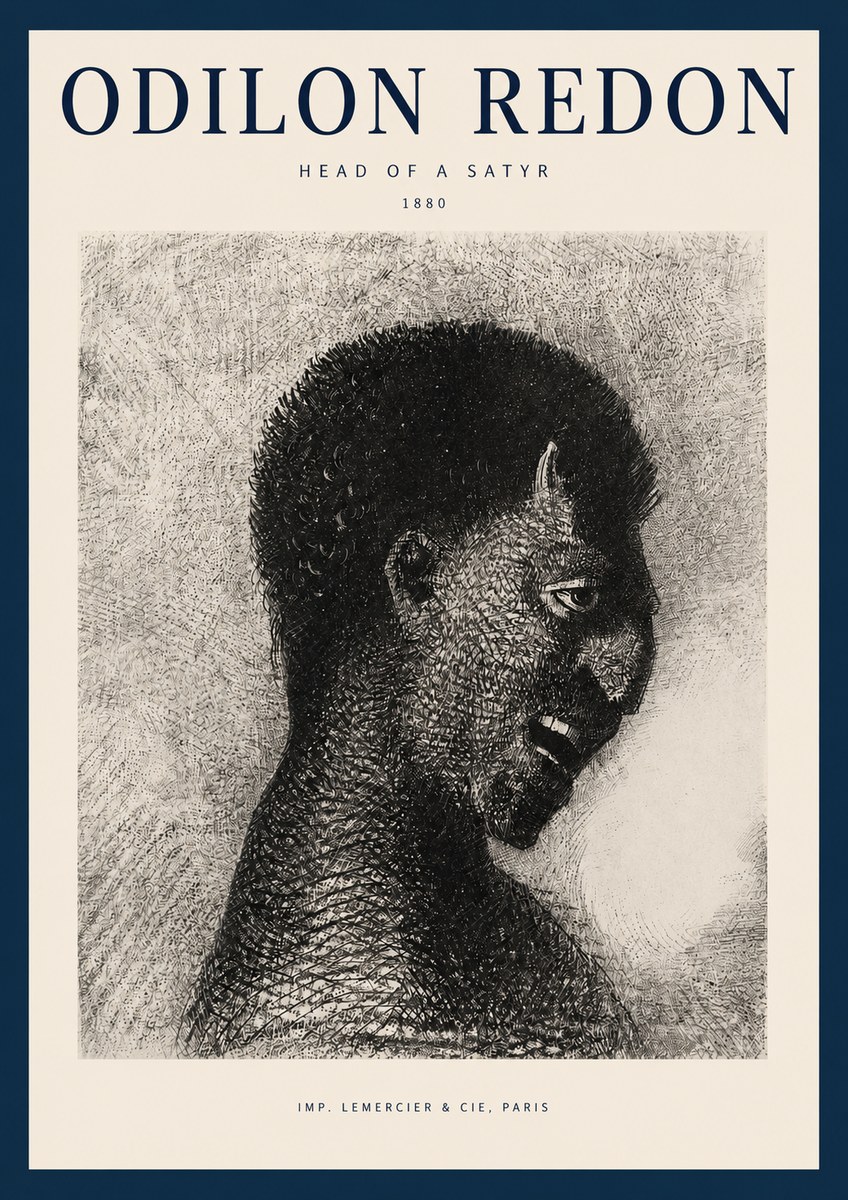 Odilon Redon Head of a Satyr No2 - Póster