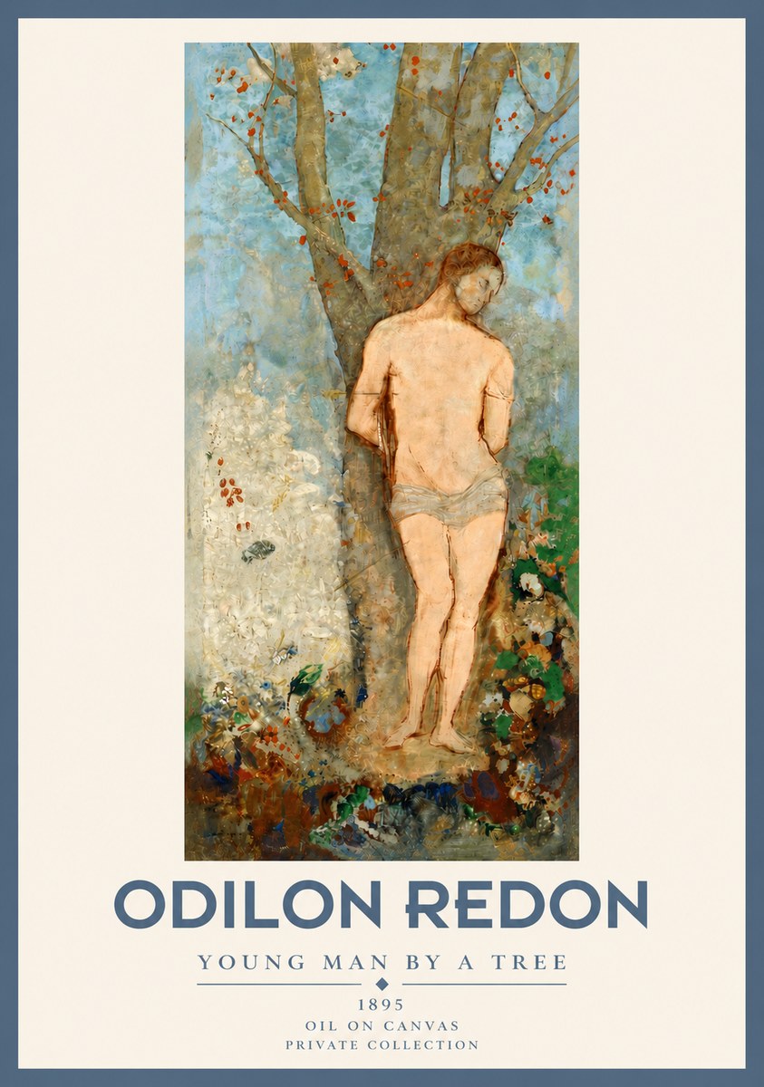 Odilon Redon Young Man by a Tree No4 - Póster