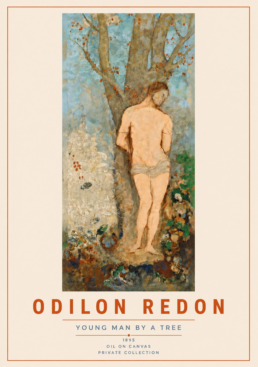 Odilon Redon Young Man by a Tree No6 - Póster