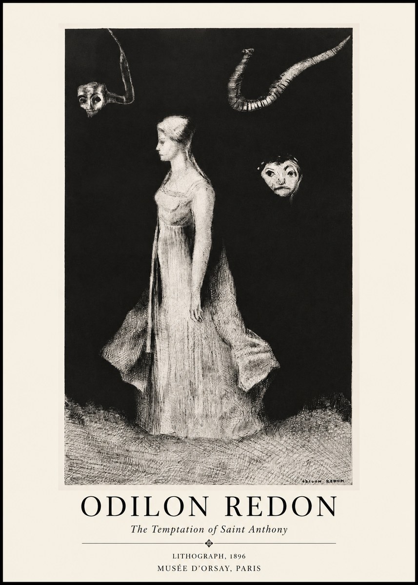 Odilon Redon The Temptation of Saint Anthony No1 - Póster