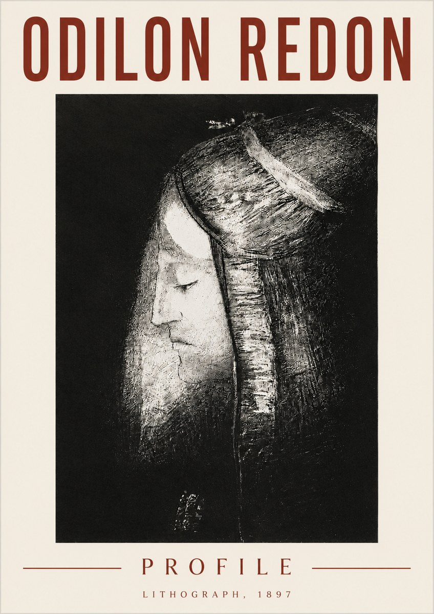 Odilon Redon Profile No3 - Póster