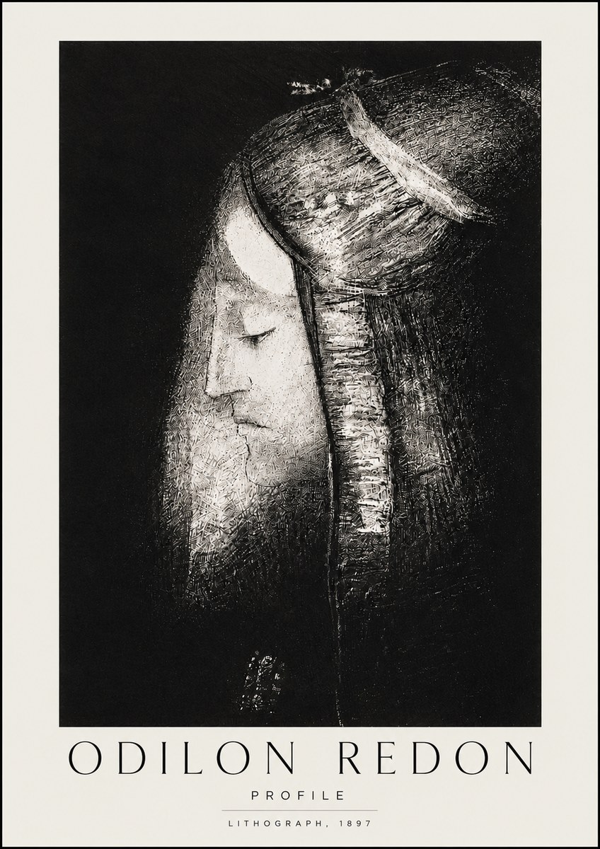 Odilon Redon Profile No4 - Póster