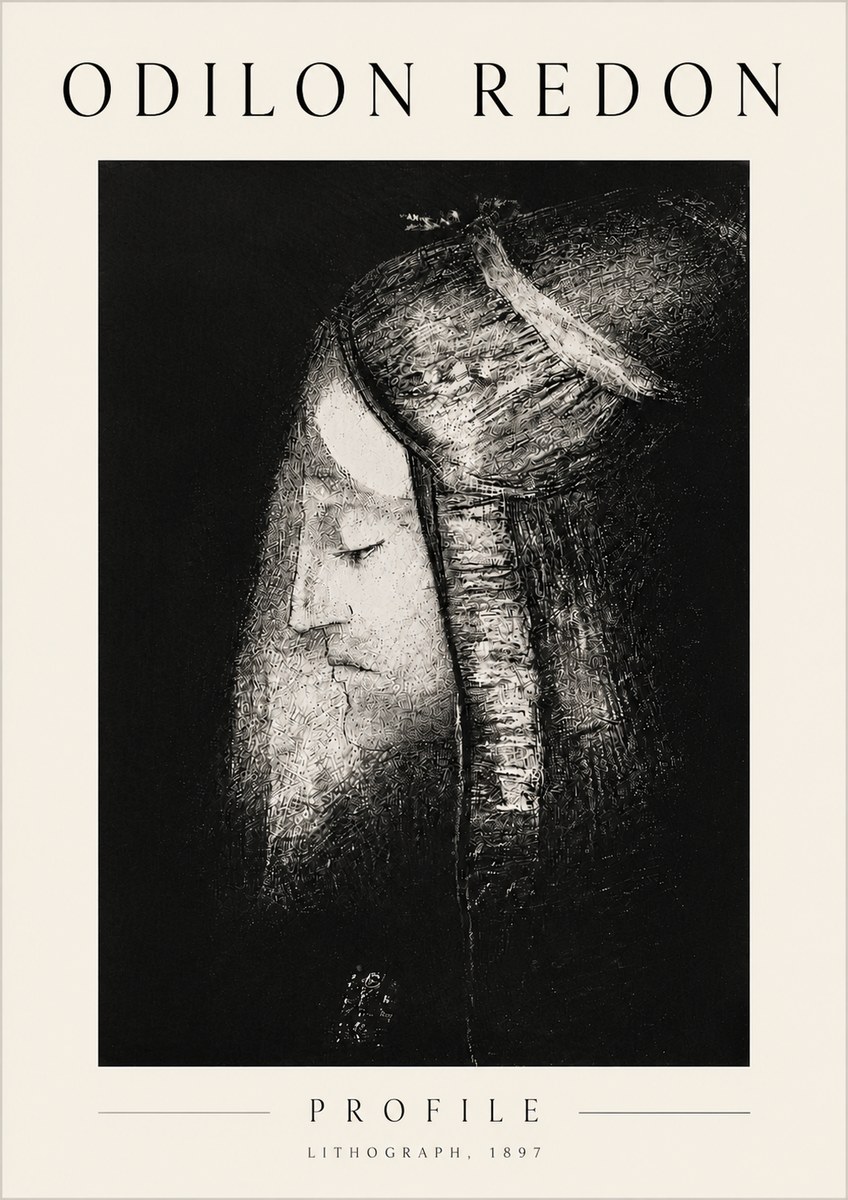 Odilon Redon Profile No6 - Póster