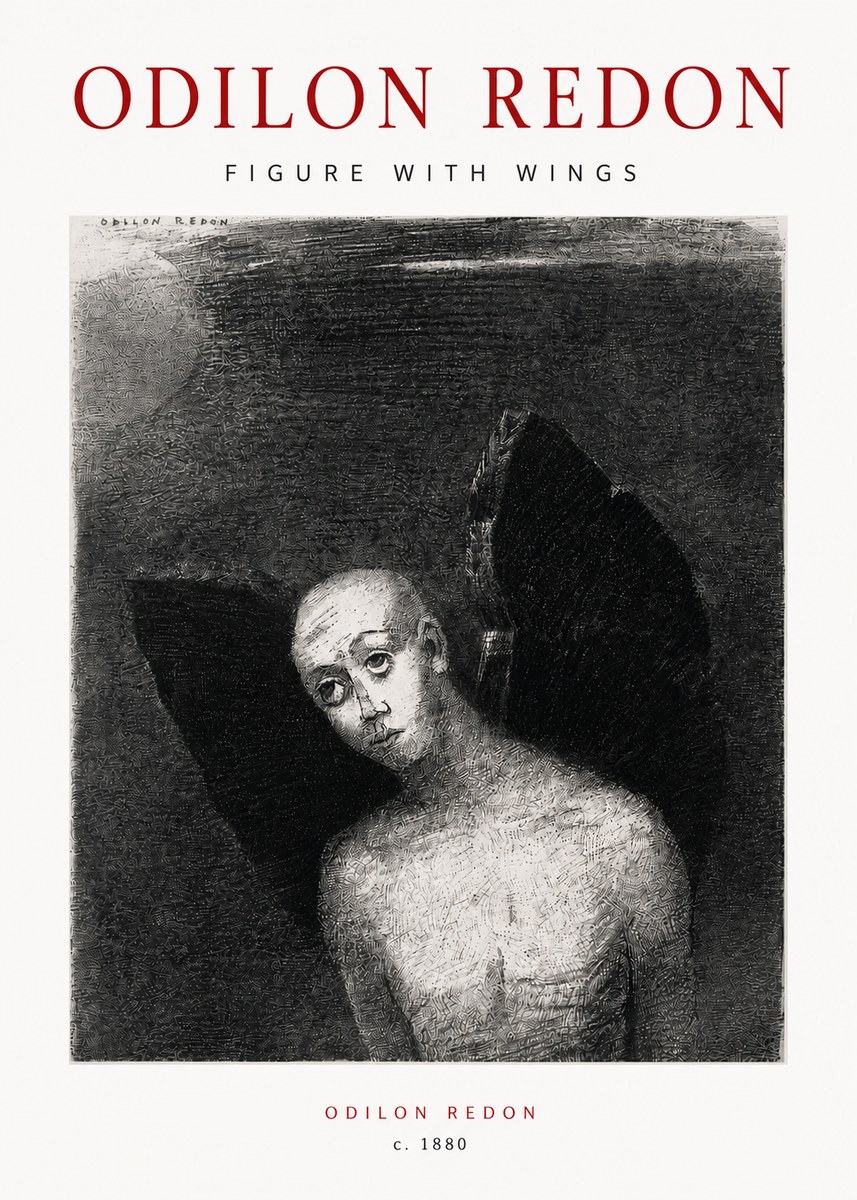 Odilon Redon Figure with Wings No4 - Póster