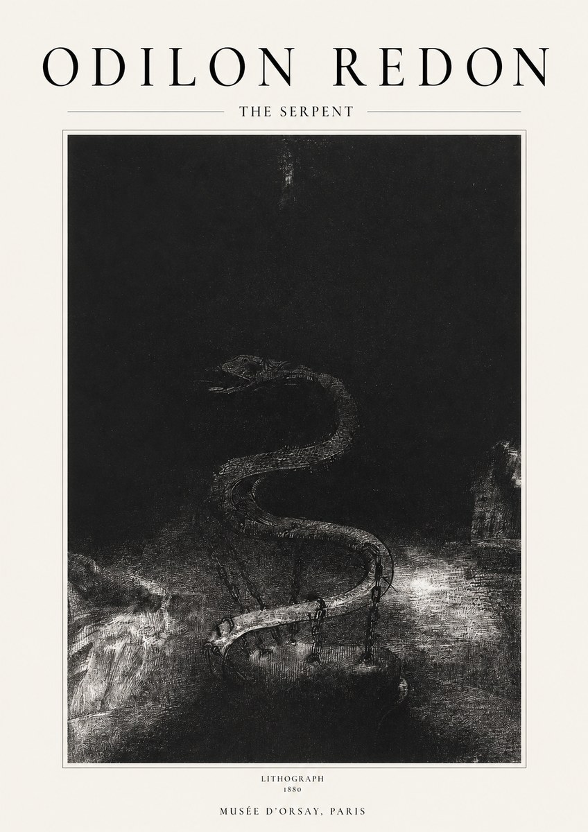 Odilon Redon The Serpent No1 - Póster