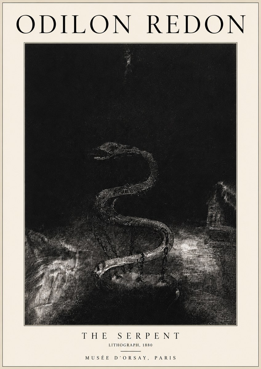 Odilon Redon The Serpent No3 - Póster