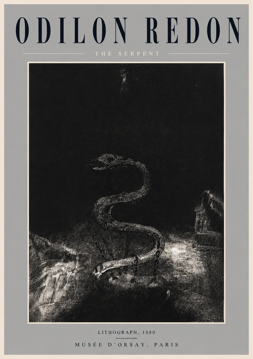 Odilon Redon The Serpent No4 - Póster