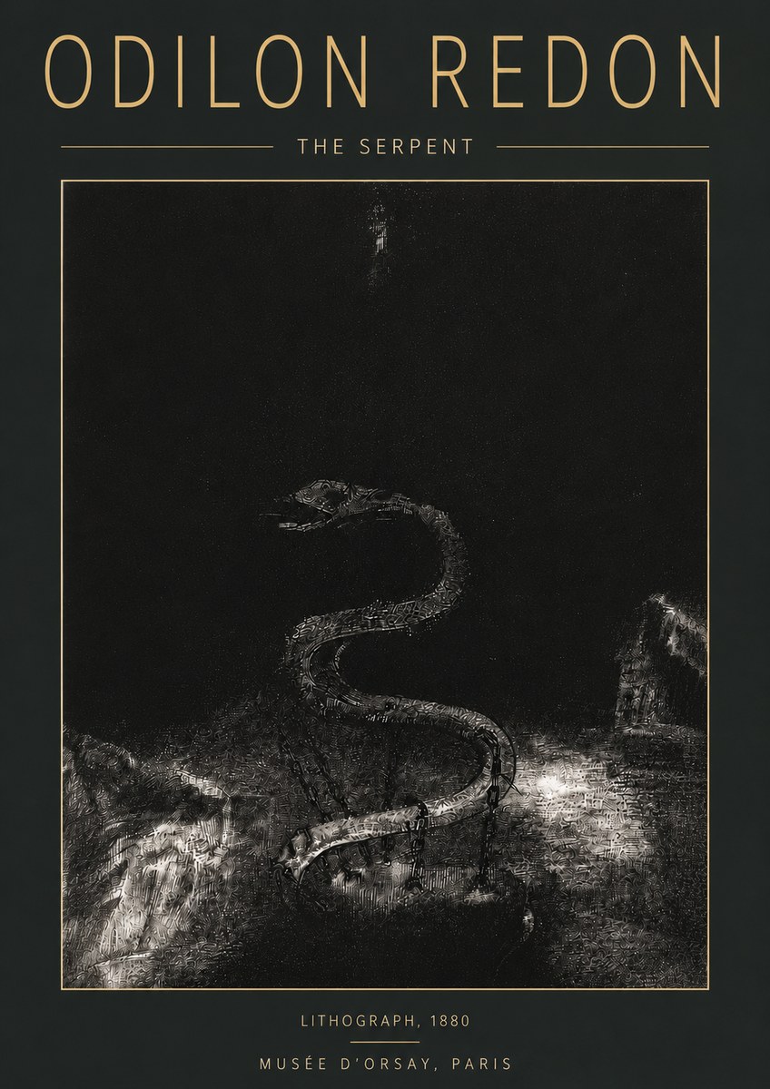 Odilon Redon The Serpent No6 - Póster