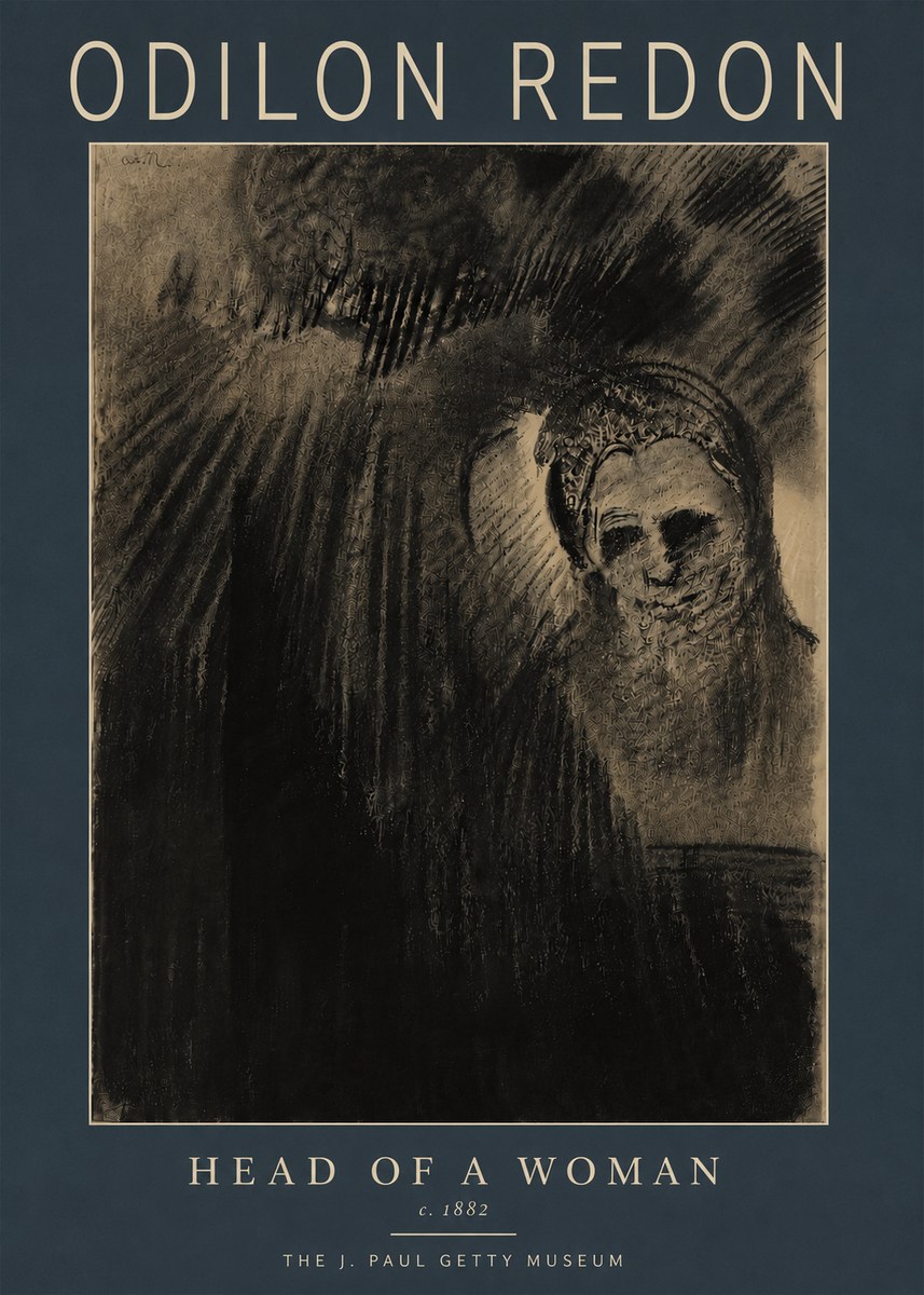 Odilon Redon Head of a Woman No5 - Póster