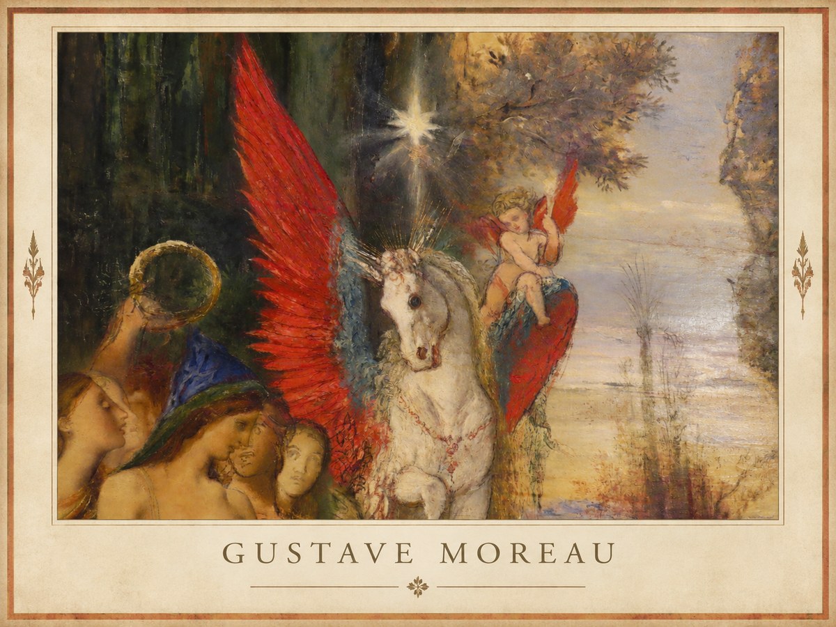 Gustave Moreau Pegasus No1 - Póster