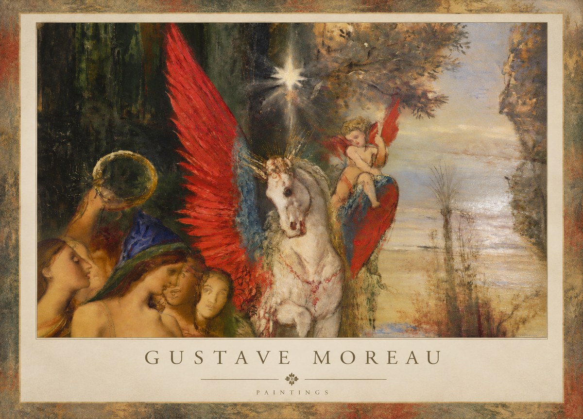 Gustave Moreau Pegasus No2 - Póster