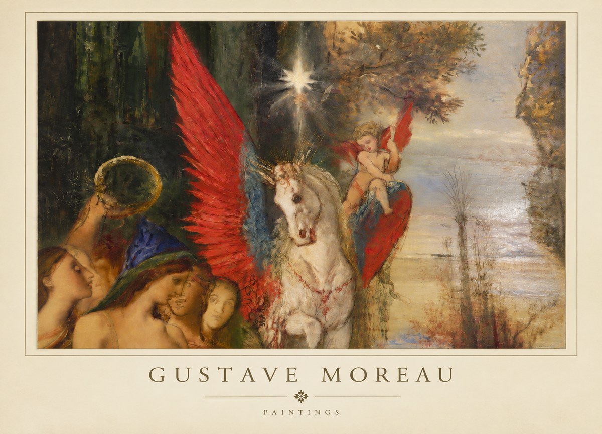 Gustave Moreau Pegasus No3 - Póster
