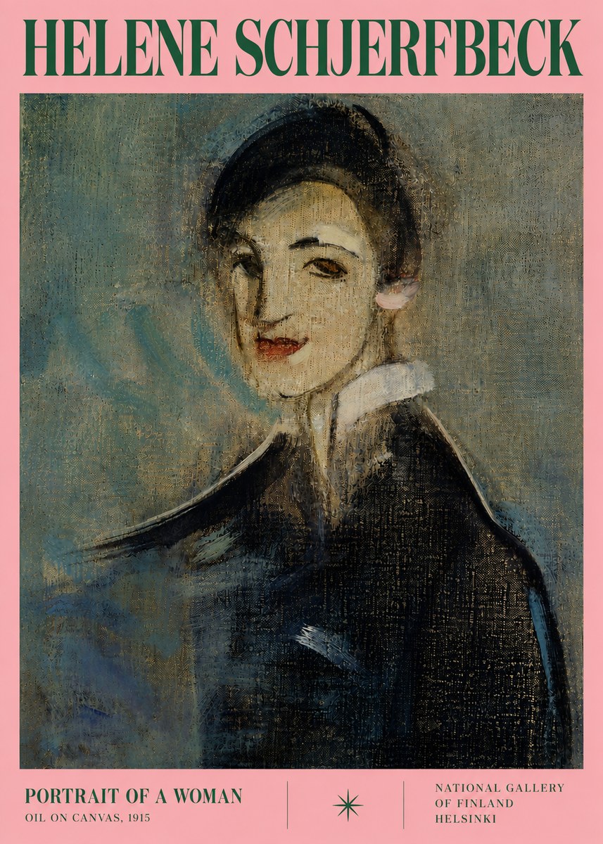 Helene Schjerfbeck Portrait of a Woman II No3 - Póster