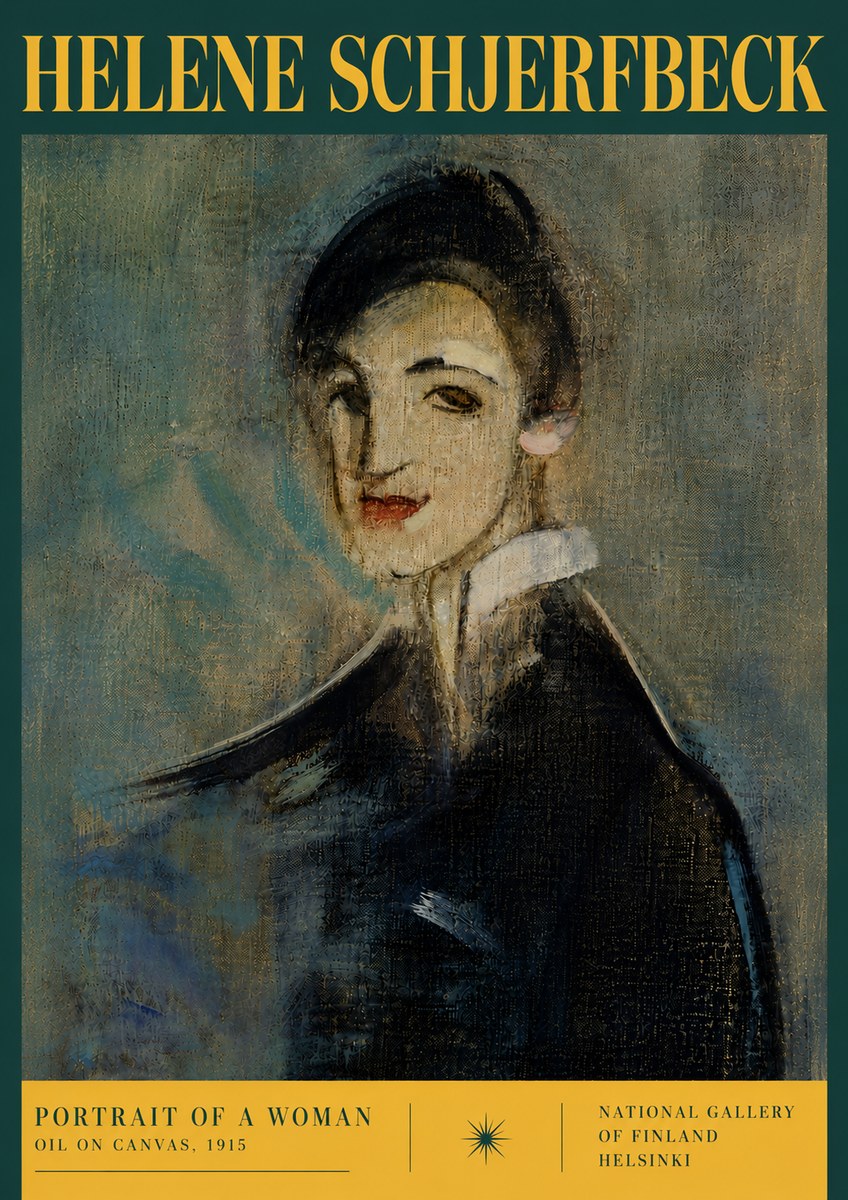 Helene Schjerfbeck Portrait of a Woman II No5 - Póster