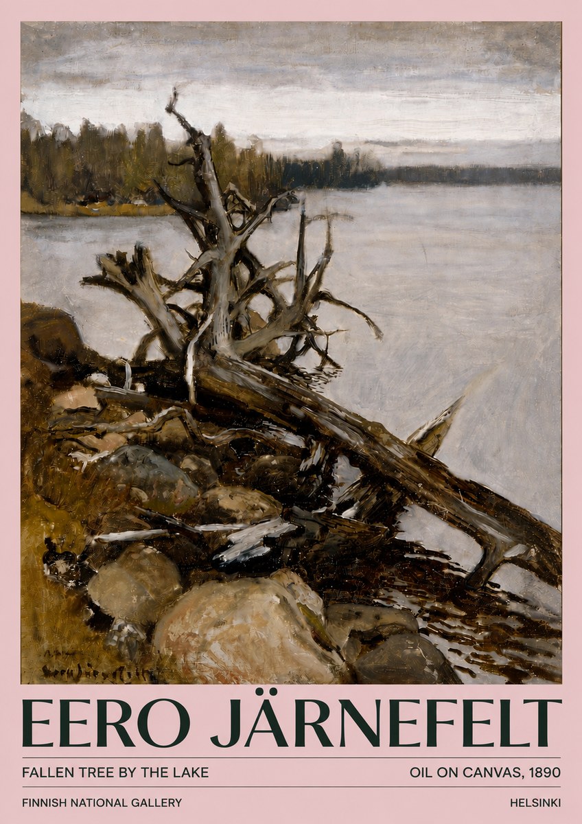 Eero Järnefelt Fallen Tree by the Lake No4 - Póster