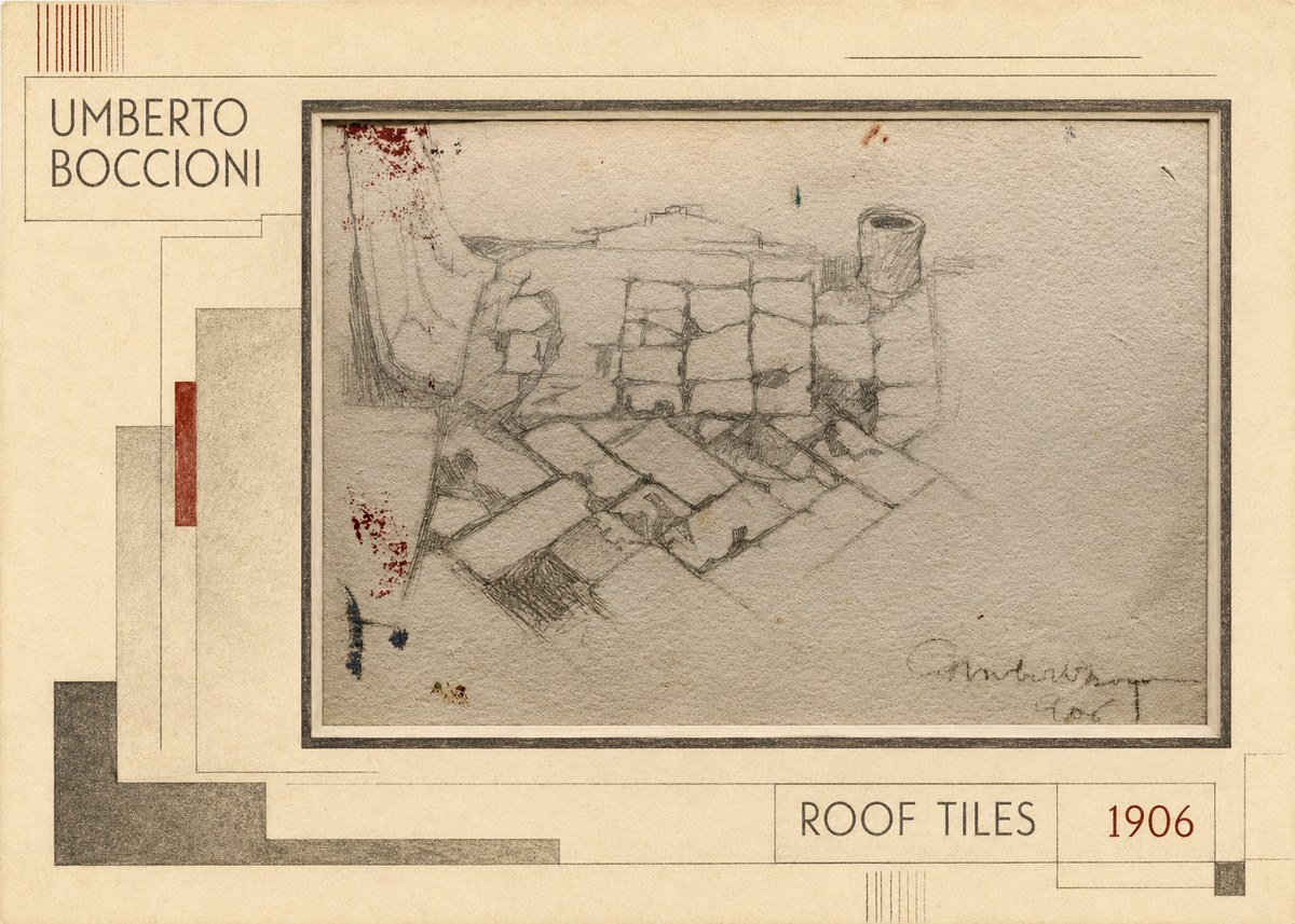 Umberto Boccioni Roof Tiles No2 - Póster
