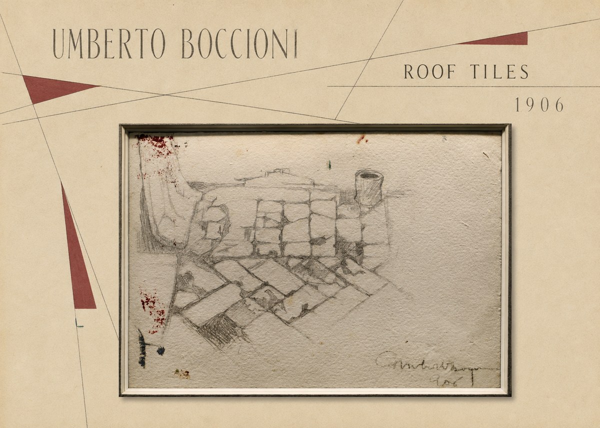 Umberto Boccioni Roof Tiles No3 - Póster