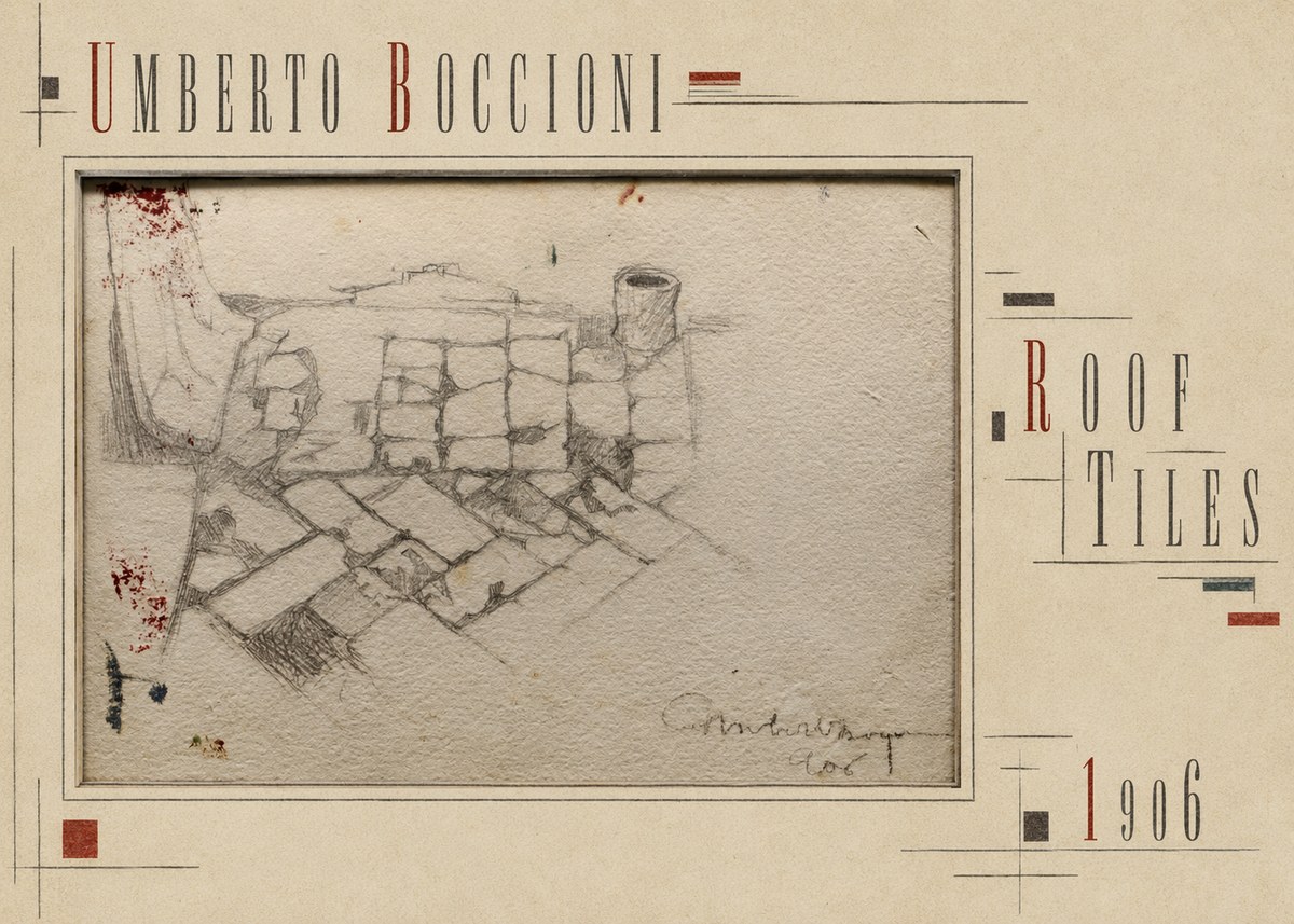 Umberto Boccioni Roof Tiles No5 - Póster