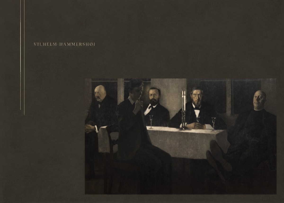 Vilhelm Hammershøi Five Portraits II No3 - Póster