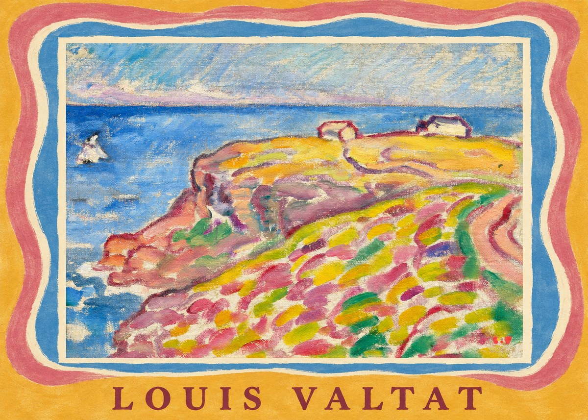 Louis Valtat Coastal Landscape with Bather No3 - Póster