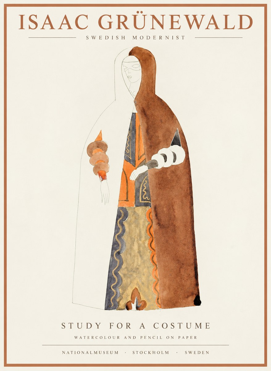 Isaac Grünewald Study for a Costume I No1 - Póster