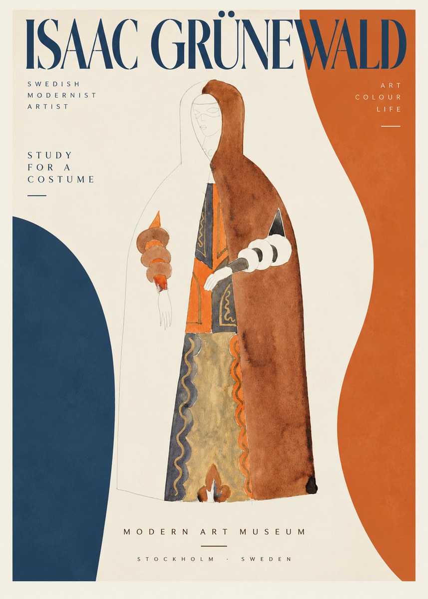 Isaac Grünewald Study for a Costume I No2 - Póster