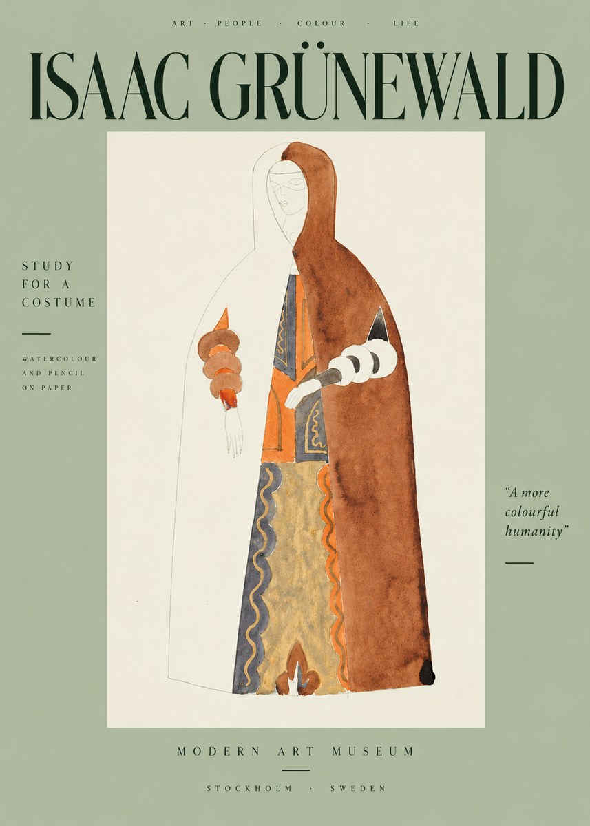Isaac Grünewald Study for a Costume I No5 - Póster