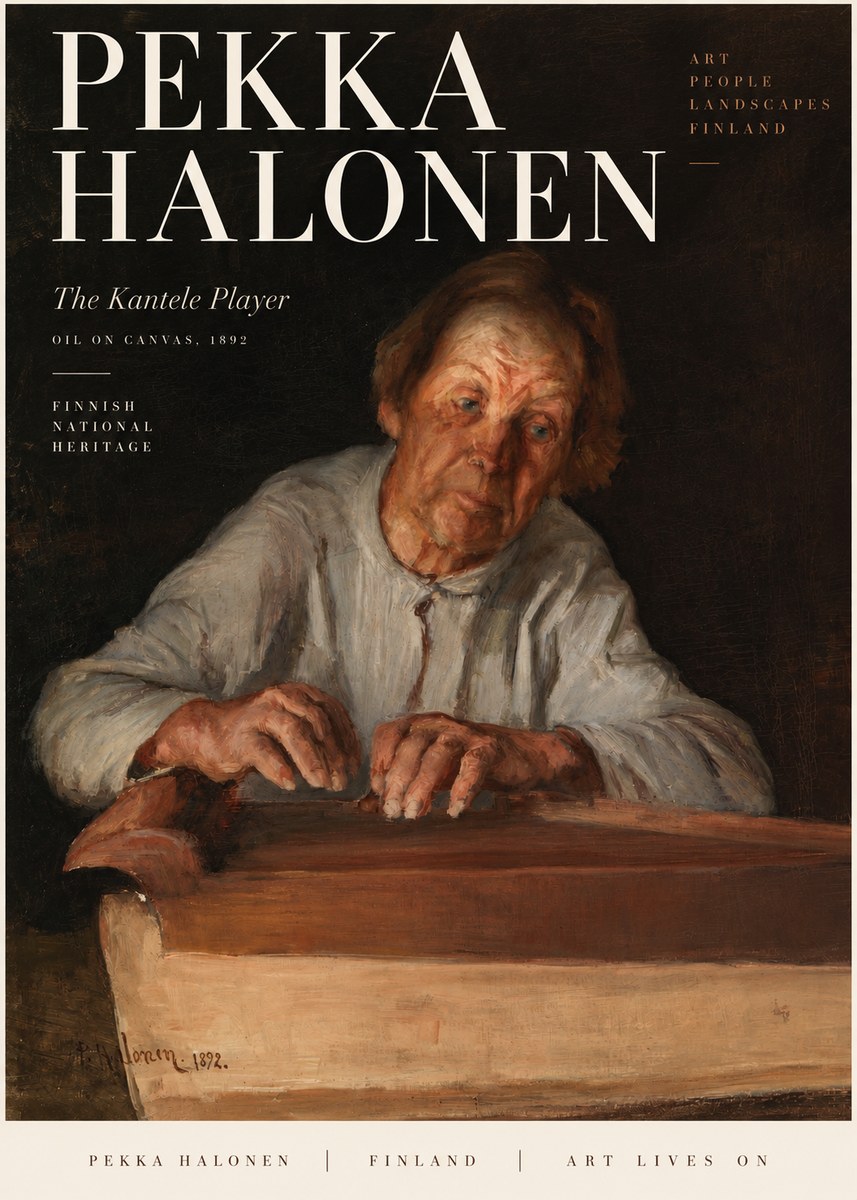Pekka Halonen The Kantele Player No3 - Póster