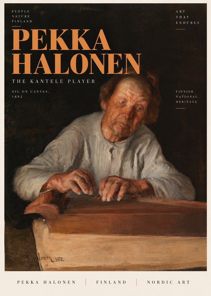 Pekka Halonen The Kantele Player No4 - Póster