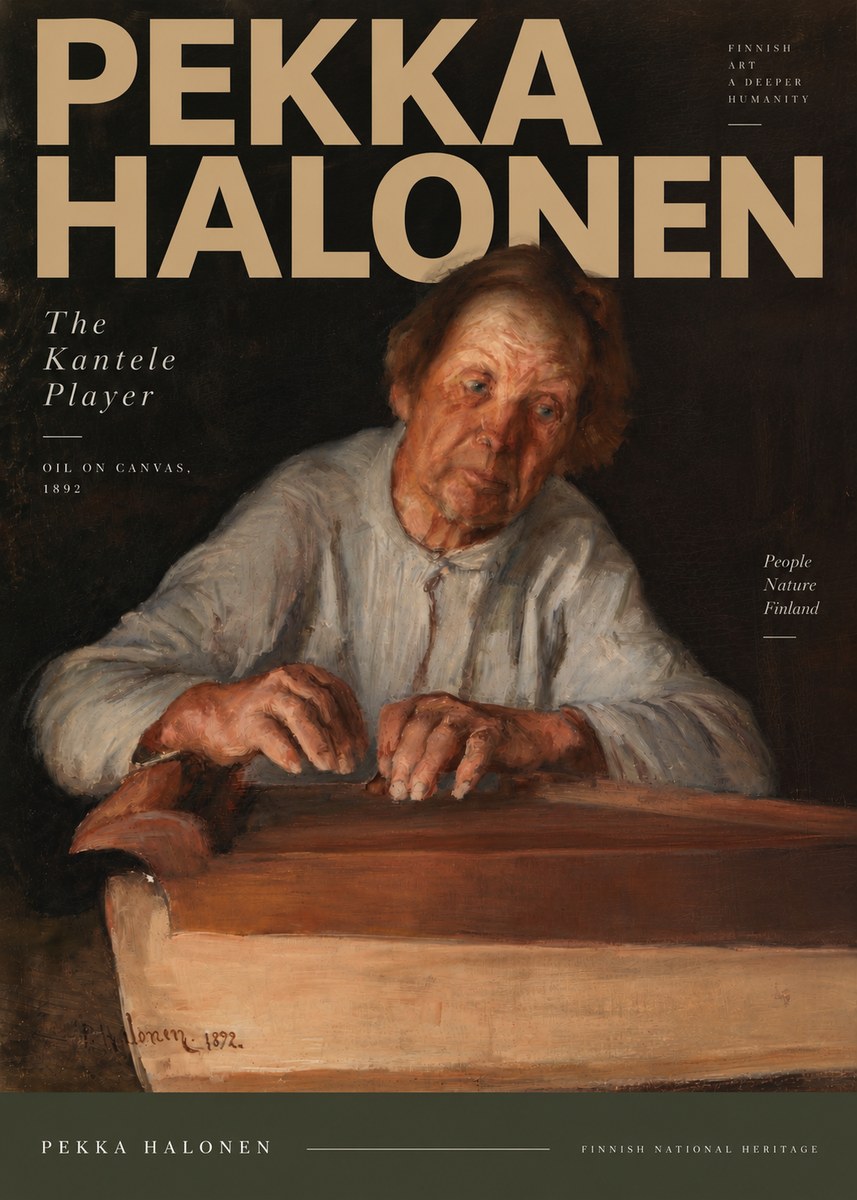 Pekka Halonen The Kantele Player No5 - Póster