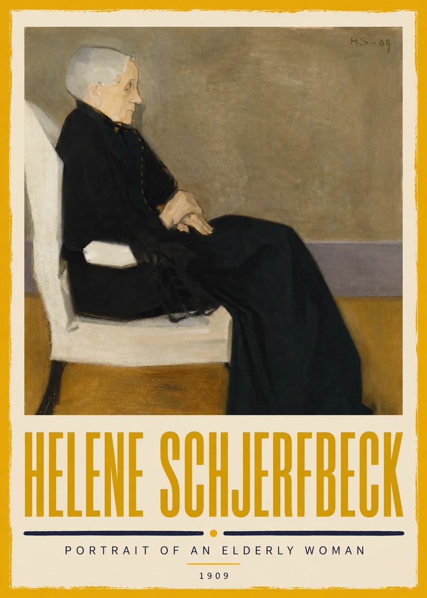 Helene Schjerfbeck Portrait of an Elderly Woman No5 - Póster