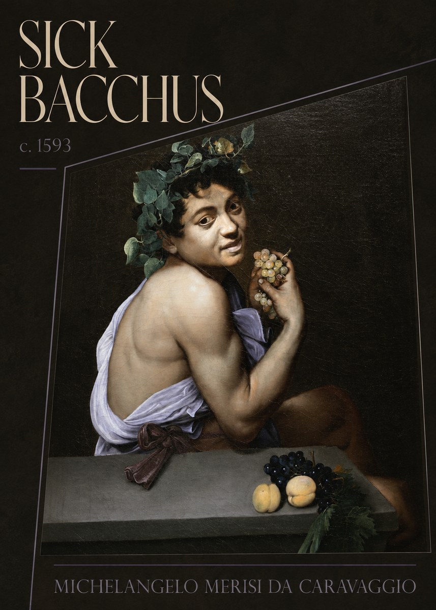 Michelangelo Merisi da Caravaggio Sick Bacchus No4 - Póster