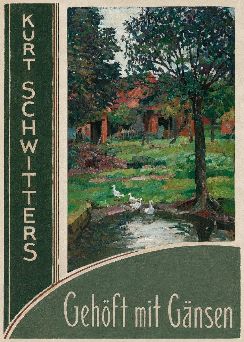 Kurt Schwitters Gehöft Mit Gänsen No4 - Póster