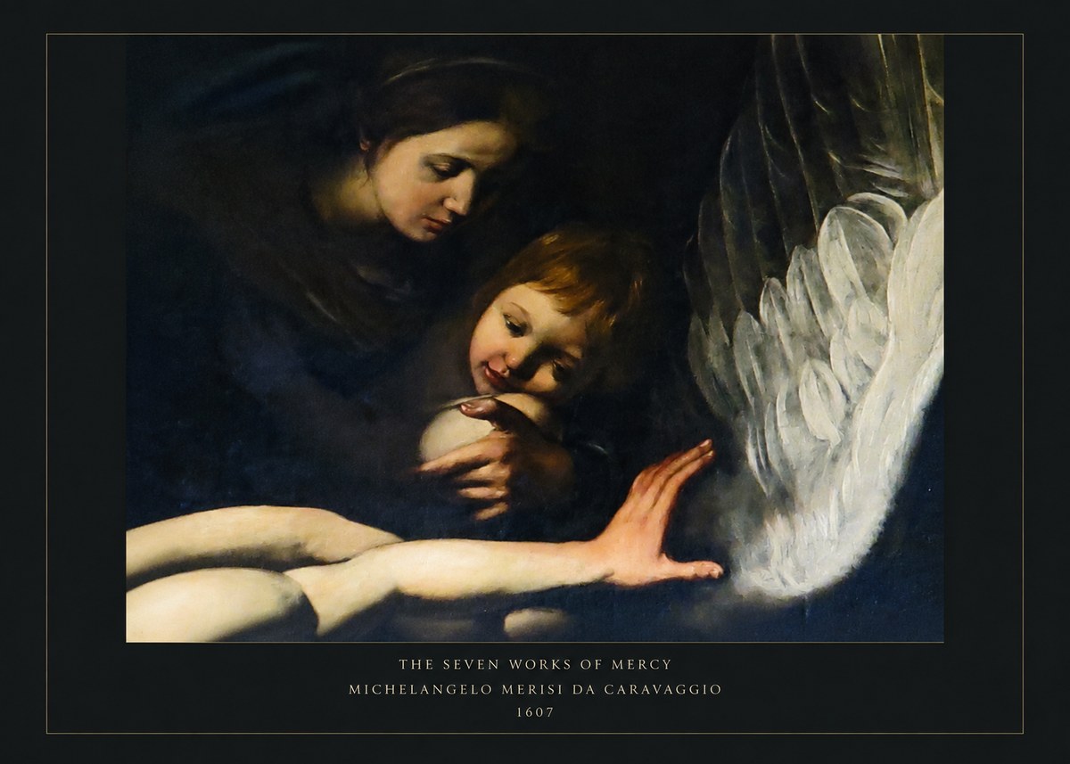 Michelangelo Merisi da Caravaggio The Seven Works of Mercy IV No5 - Póster