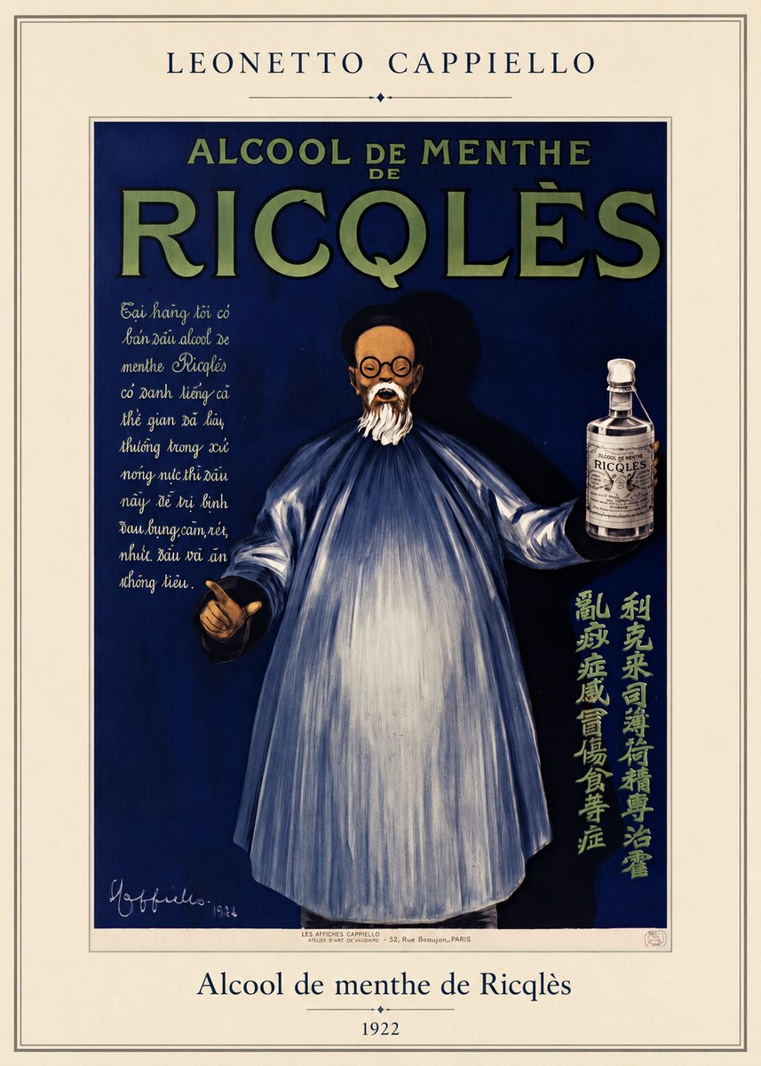Leonetto Cappiello Alcool De Menthe De Ricqlès II No4 - Póster