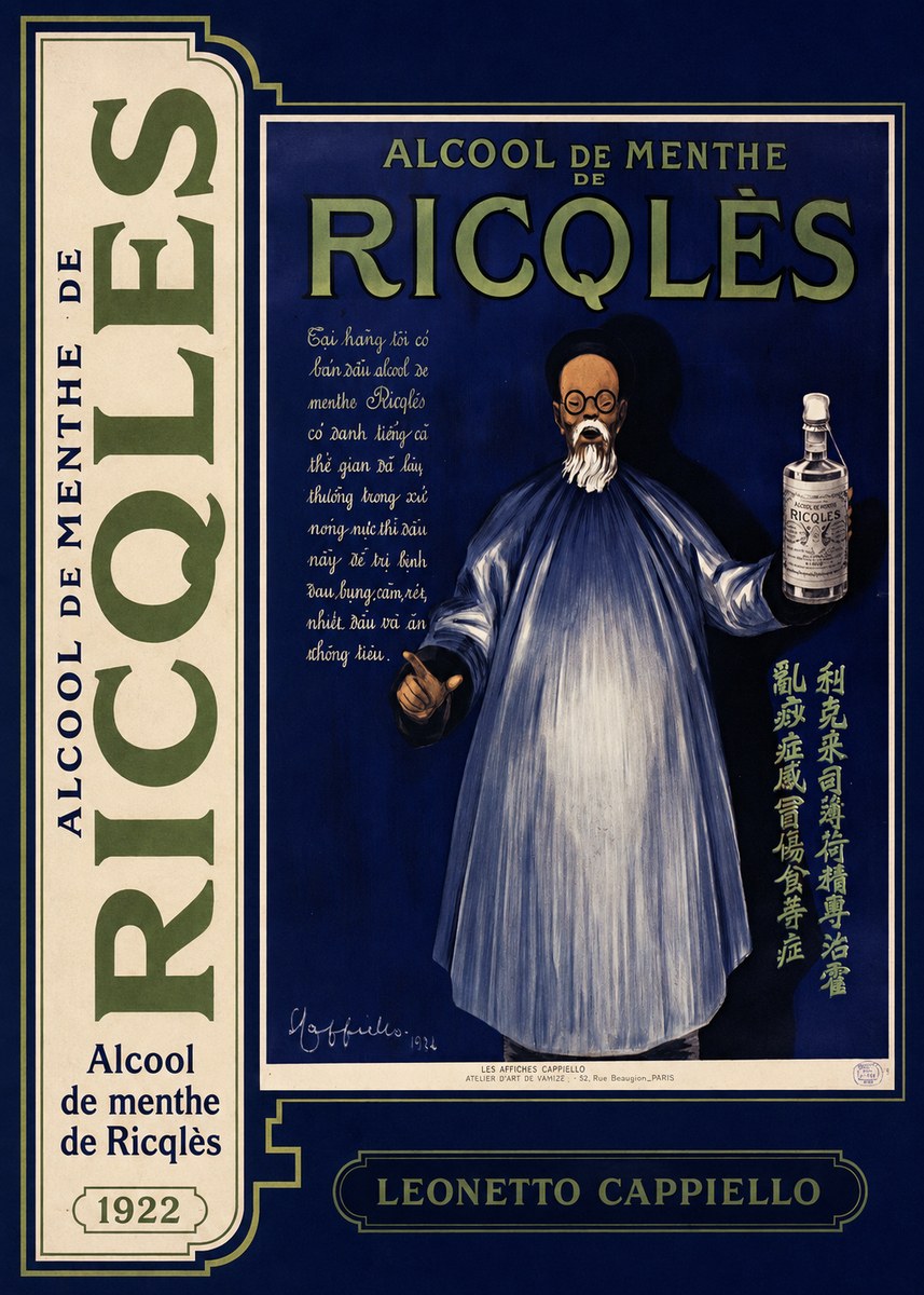 Leonetto Cappiello Alcool De Menthe De Ricqlès II No5 - Póster