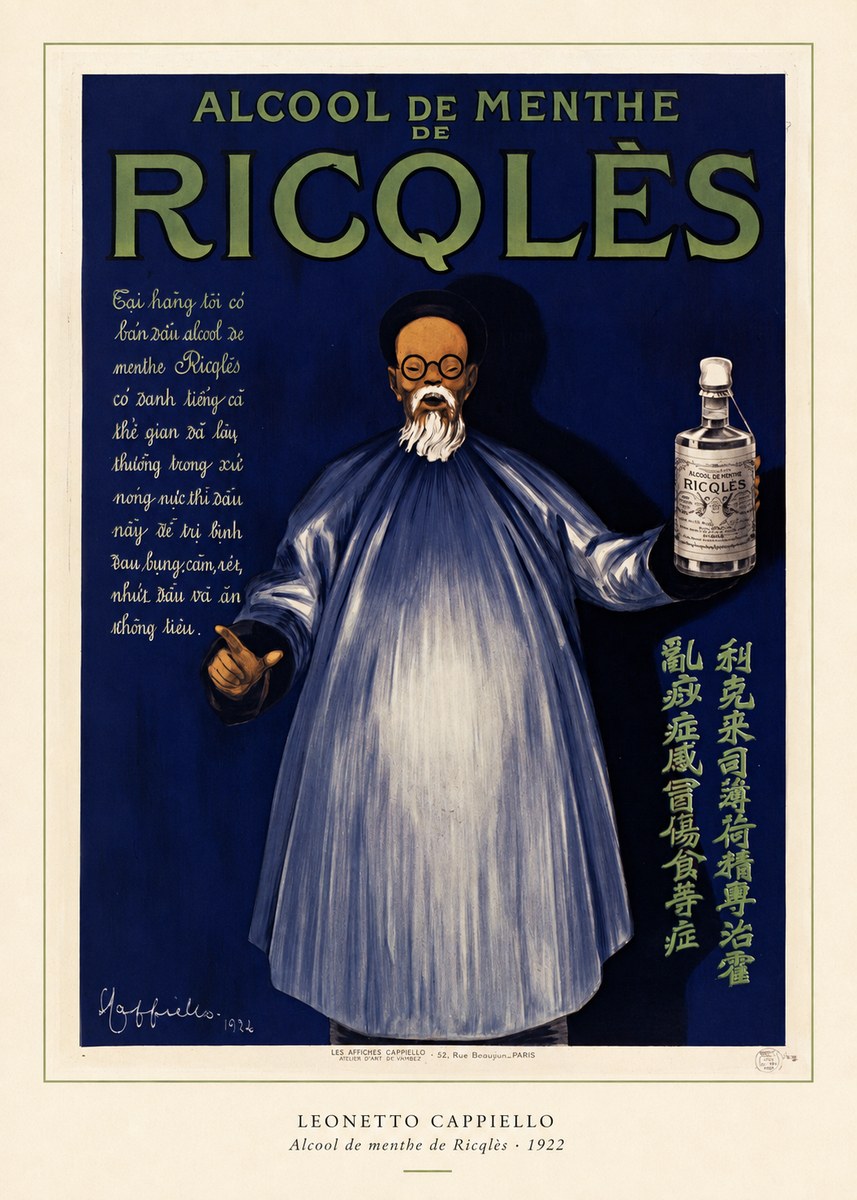Leonetto Cappiello Alcool De Menthe De Ricqlès II No6 - Póster