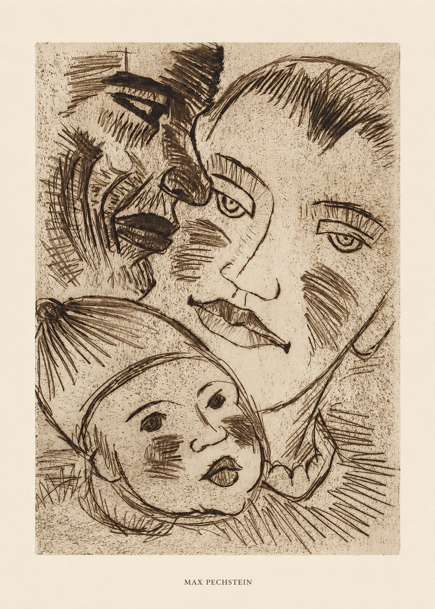 Max Pechstein Fischerfamilie No6 - Póster