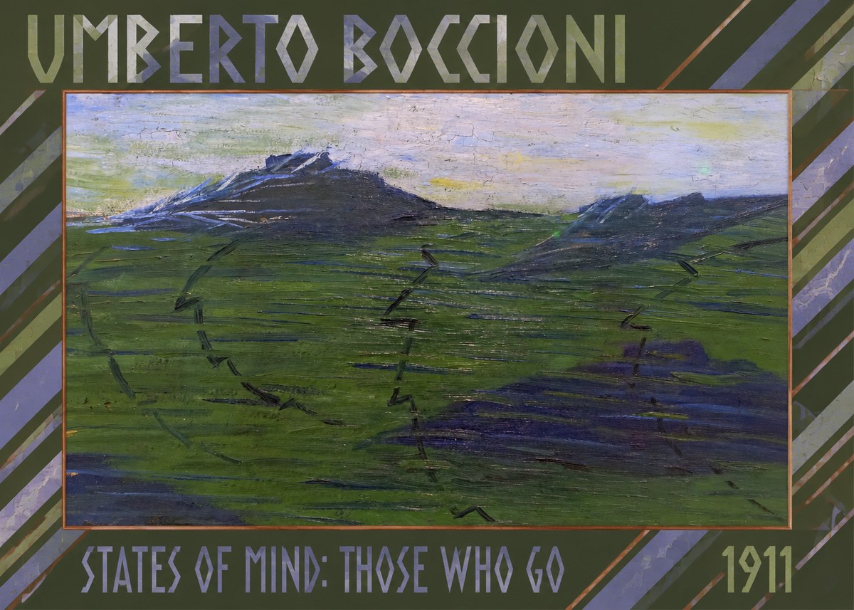 Umberto Boccioni States of Mind: Those Who Go No1 - Póster