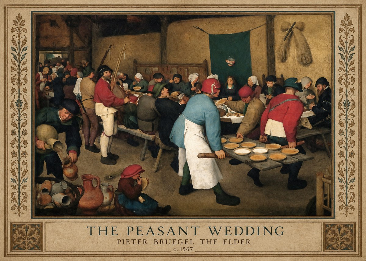 Pieter Bruegel The Peasant Wedding III No1 - Póster