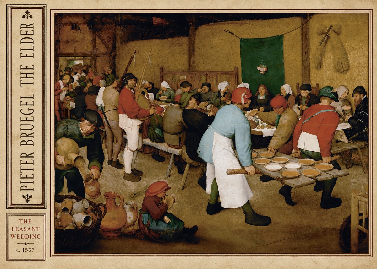 Pieter Bruegel The Peasant Wedding IV No2 - Póster