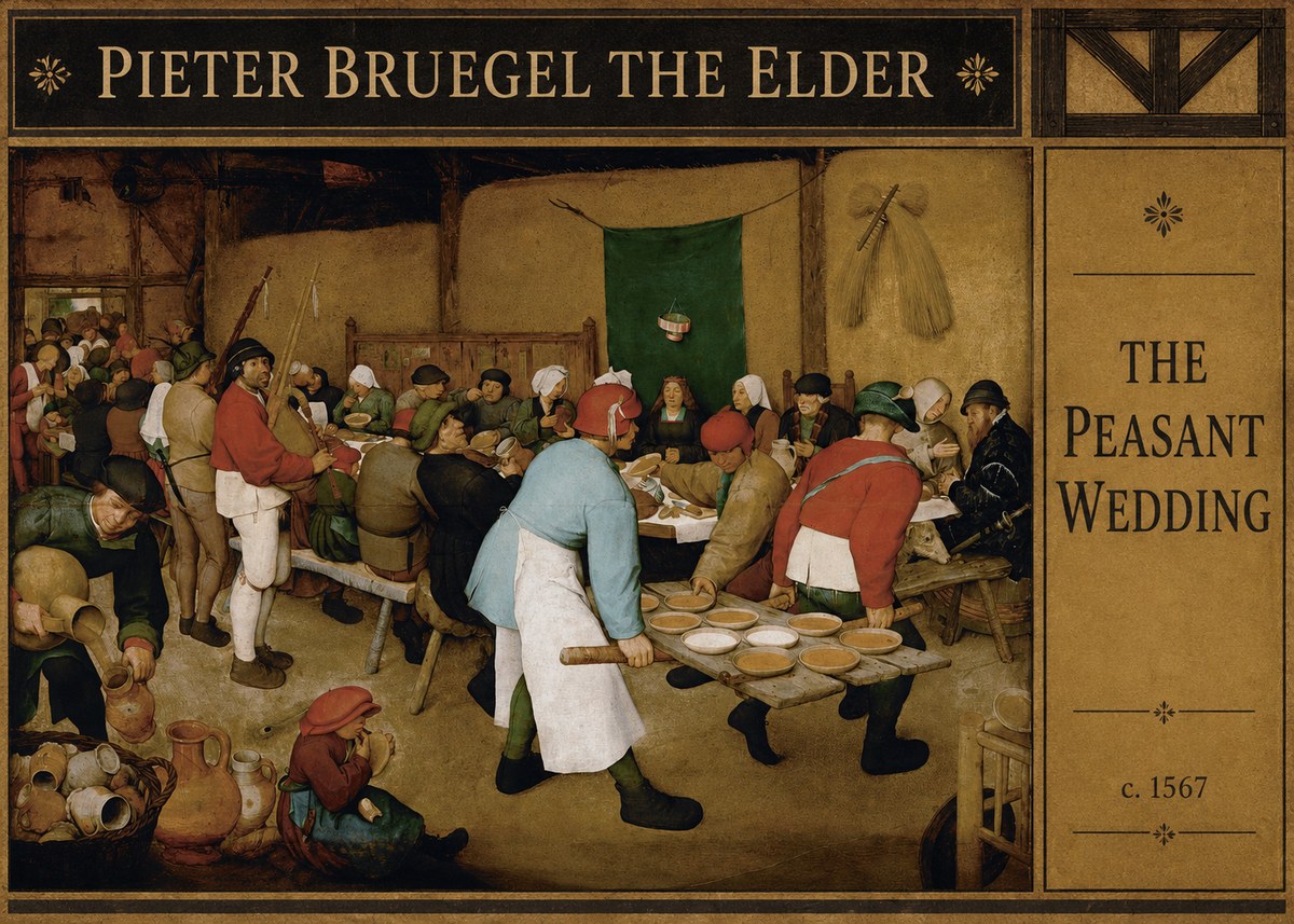 Pieter Bruegel The Peasant Wedding IV No4 - Póster